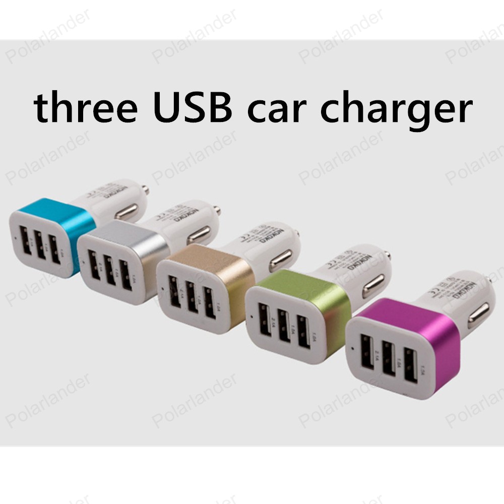   3 Ʈ USB  ڵ  2.1A 1.0A ޴ ȭ   ī޶  3 USB ڵ /High power 3 Port USB square Car Charger 2.1A 1.0A three USB auto Chargers for